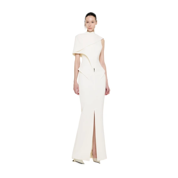 CHATS by C.Dam Margu Dress in Ivory White | Maxi Dresses | Coveti