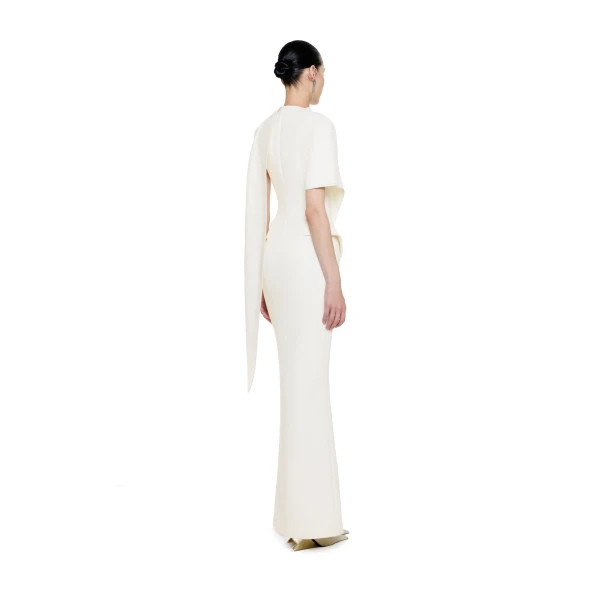 CHATS by C.Dam Margu Dress in Ivory White | Maxi Dresses | Coveti