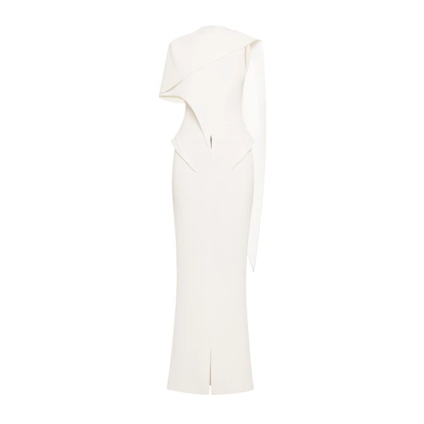 CHATS by C.Dam Margu Dress in Ivory White | Maxi Dresses | Coveti
