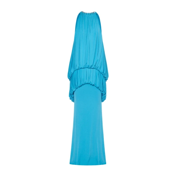 CHATS by C.Dam Mayer Dress in Cerulean Blue | Maxi Dresses | Coveti