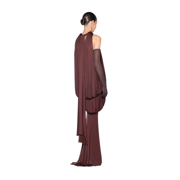 CHATS by C.Dam Mayer Dress in Dark Burgundy | Maxi Dresses | Coveti