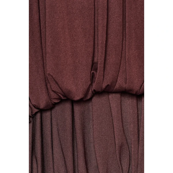 CHATS by C.Dam Mayer Dress in Dark Burgundy | Maxi Dresses | Coveti
