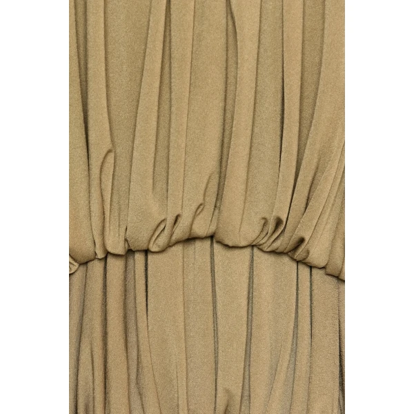 CHATS by C.Dam Mayer Dress in Mustard Green | Maxi Dresses | Coveti