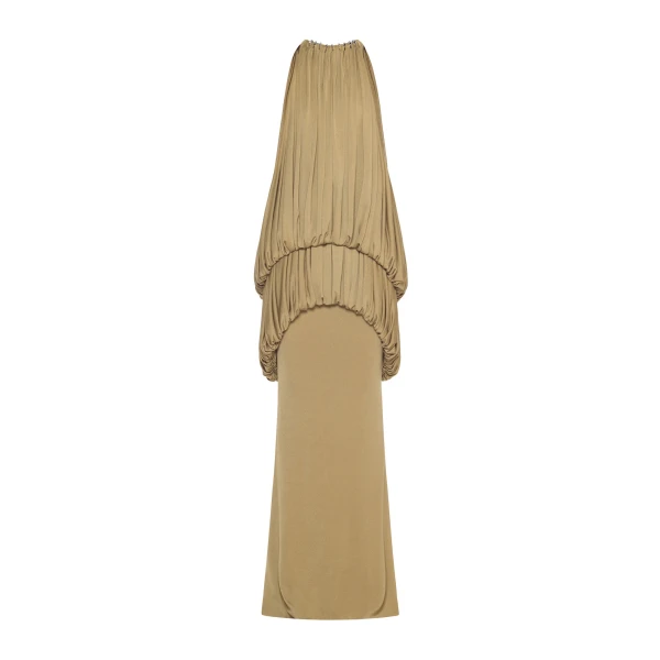CHATS by C.Dam Mayer Dress in Mustard Green | Maxi Dresses | Coveti