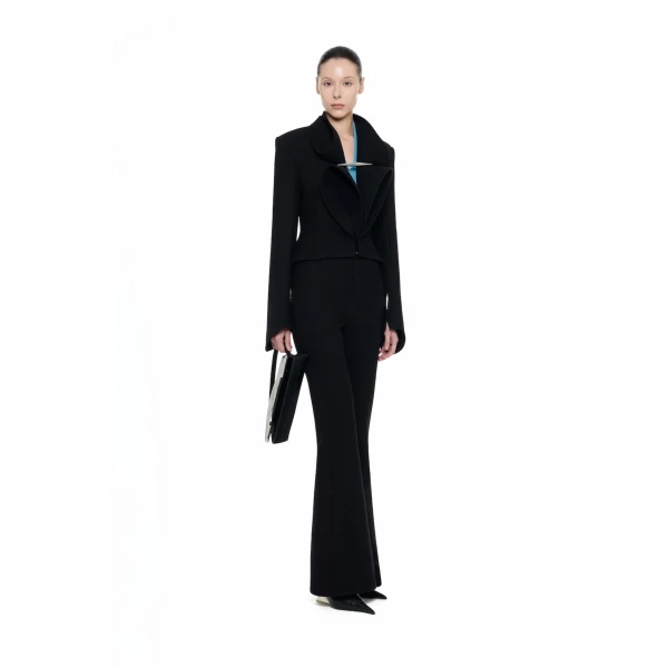 CHATS by C.Dam Miram Trousers in Black | Tailored pants | Coveti