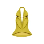 CHATS by C.Dam Mizar Halter Top in Chartreuse Green | Sleeveless | Coveti