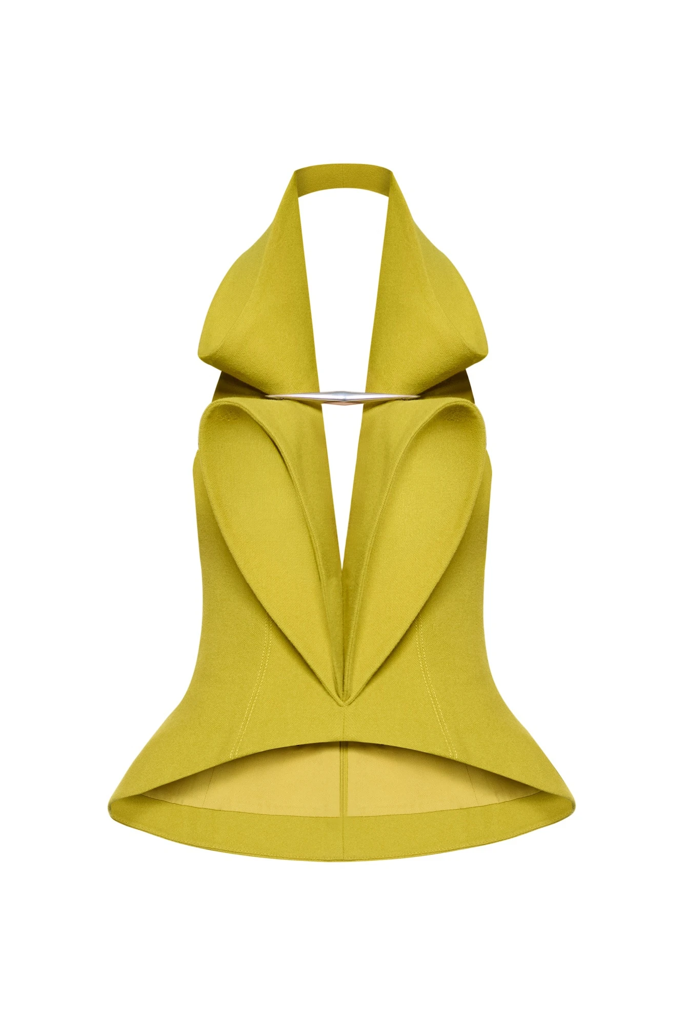 CHATS by C.Dam Mizar Halter Top in Chartreuse Green CHATS by C.Dam Mizar Halter Top in Chartreuse Green | Sleeveless | Coveti