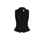 CHATS by C.Dam Noura Vest and Skirt Set in Black | Vests | Coveti