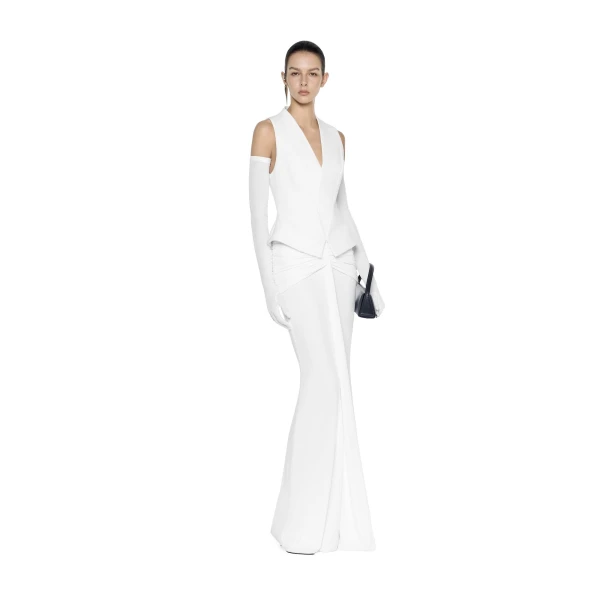 CHATS by C.Dam Noura Vest and Skirt Set in White | Vests | Coveti