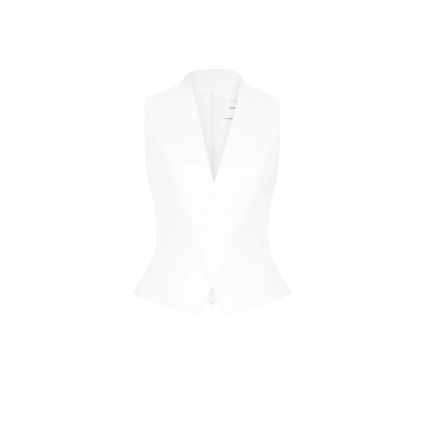 Noura Vest and Skirt Set in White