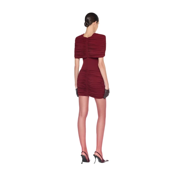 CHATS by C.Dam Rachel Dress in Maroon | Mini Dresses | Coveti