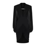 CHATS by C.Dam Rana Dress in Black | Midi Dresses | Coveti