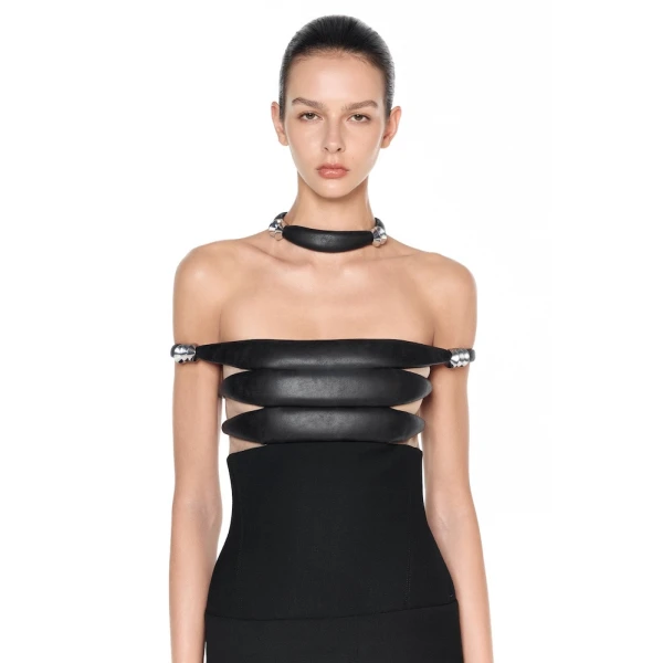 CHATS by C.Dam Rania Dress in Black | Maxi Dresses | Coveti