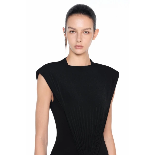 CHATS by C.Dam Rita Dress in Black | Maxi Dresses | Coveti