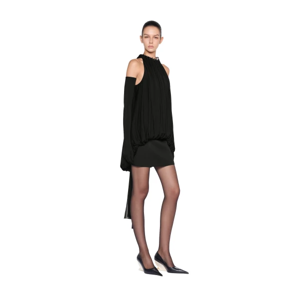 CHATS by C.Dam Rosalind Top and Skirt Set in Black | Sleeveless | Coveti