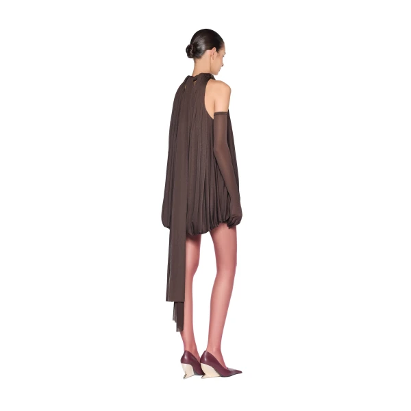 CHATS by C.Dam Rosalind Top and Skirt Set in Brown | Sleeveless | Coveti