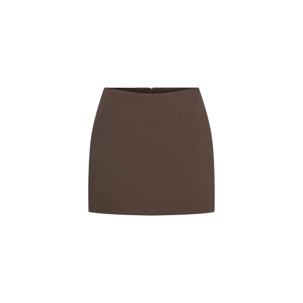 CHATS by C.Dam Rosalind Top and Skirt Set in Brown | Sleeveless | Coveti