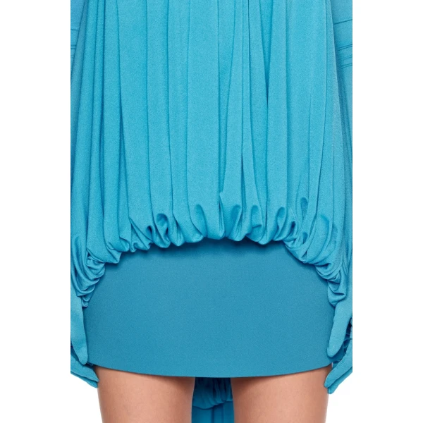 CHATS by C.Dam Rosalind Top and Skirt Set in Cerulean Blue, view 6
