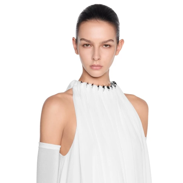 CHATS by C.Dam Rosalind Top and Skirt Set in White | Sleeveless | Coveti
