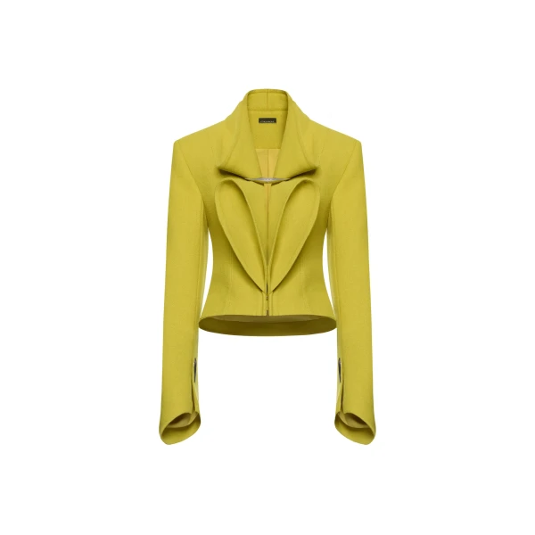 CHATS by C.Dam Sagitta Blazer in Chartreuse Green | Blazers | Coveti