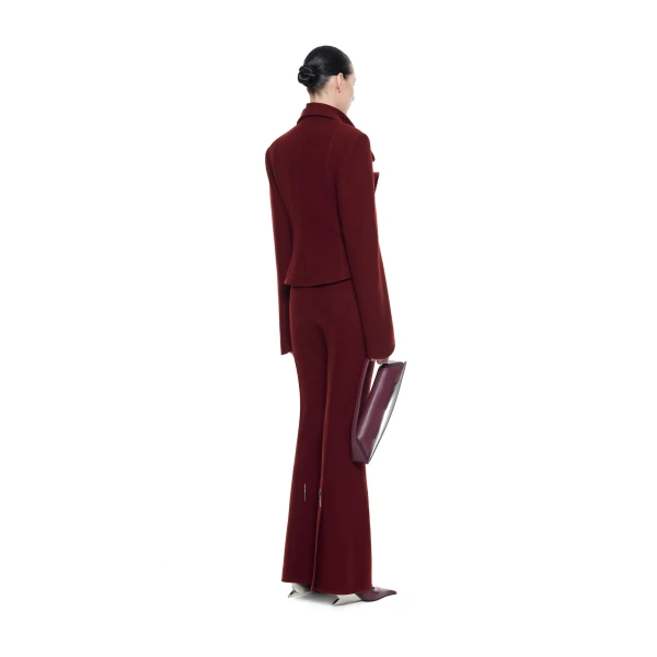 CHATS by C.Dam Sagitta Blazer in Maroon Red | Blazers | Coveti