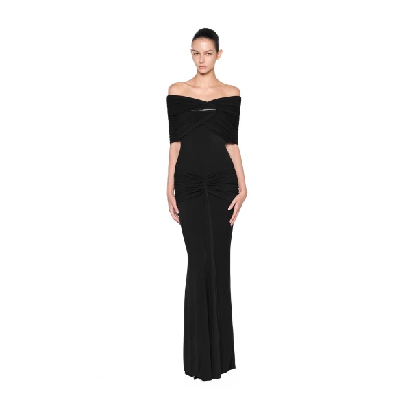 CHATS by C.Dam Sarah Dress in Black | Maxi Dresses | Coveti
