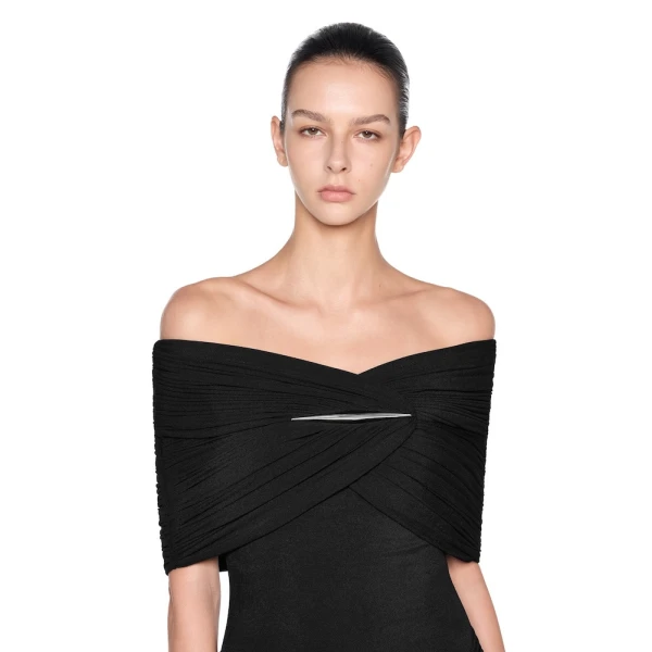 CHATS by C.Dam Sarah Dress in Black | Maxi Dresses | Coveti
