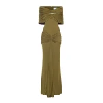 CHATS by C.Dam Sarah Dress in Brown Moss | Maxi Dresses | Coveti