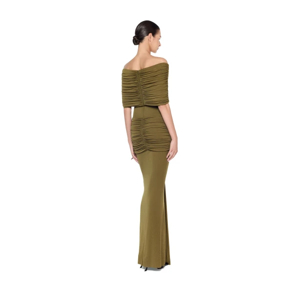 CHATS by C.Dam Sarah Dress in Brown Moss | Maxi Dresses | Coveti