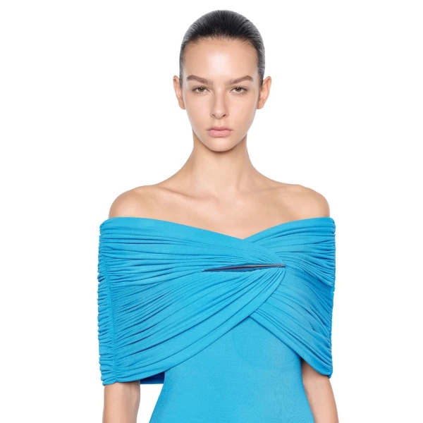 CHATS by C.Dam Sarah Dress in Cerulean Blue | Maxi Dresses | Coveti