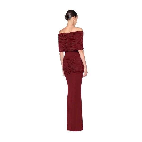 CHATS by C.Dam Sarah Dress in Maroon | Maxi Dresses | Coveti