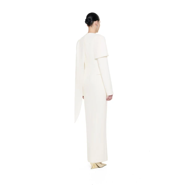 CHATS by C.Dam Selene Coat in Ivory White, view 3