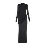 CHATS by C.Dam Selma Dress in Black | Maxi Dresses | Coveti