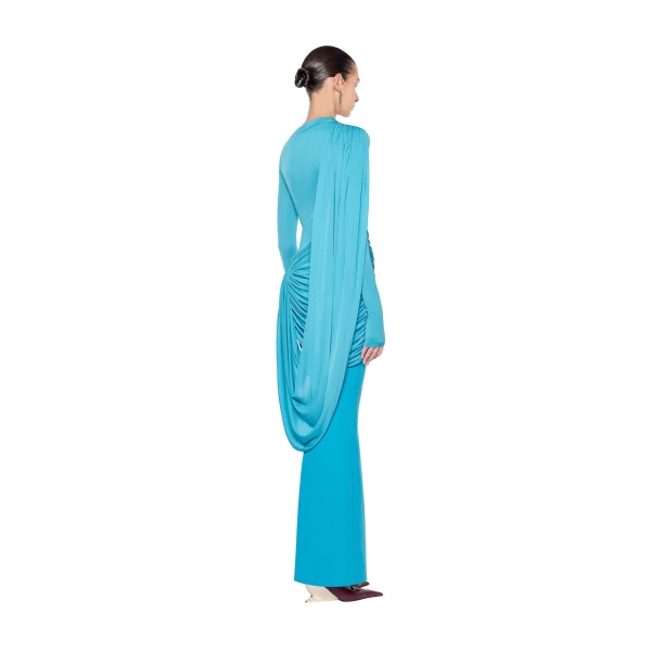 CHATS by C.Dam Selma Dress in Cerulean Blue | Maxi Dresses | Coveti