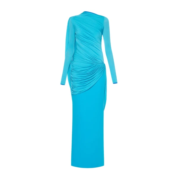 CHATS by C.Dam Selma Dress in Cerulean Blue | Maxi Dresses | Coveti