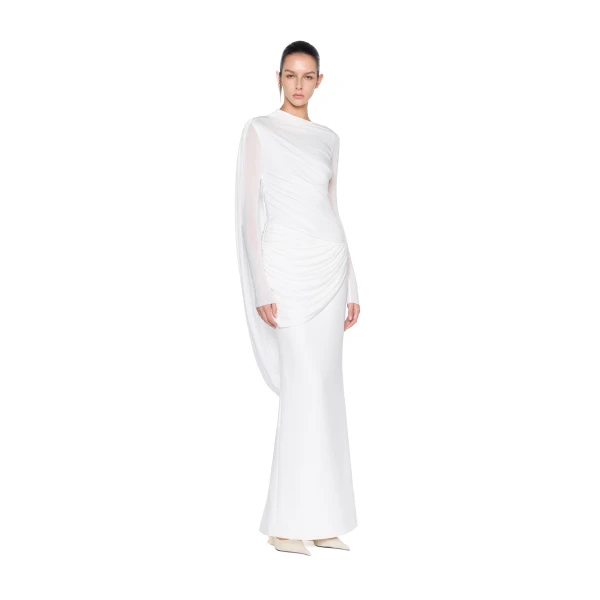 CHATS by C.Dam Selma Dress in White | Maxi Dresses | Coveti