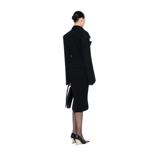 CHATS by C.Dam Sham Skirt in Black | Pencil Skirts | Coveti