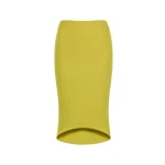 CHATS by C.Dam Sham Skirt in Chartreuse Green | Pencil Skirts | Coveti