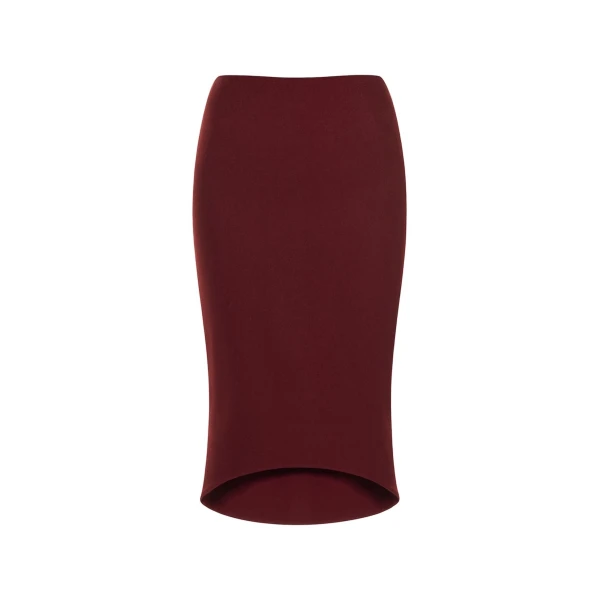 Sham Skirt in Maroon Red