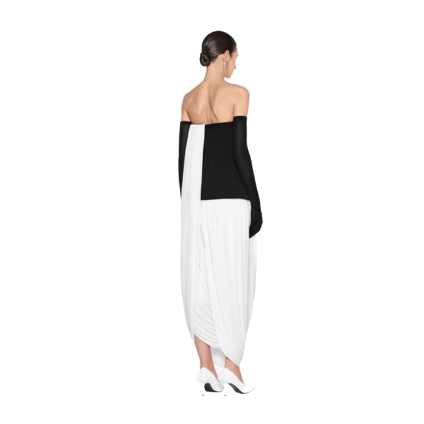 CHATS by C.Dam Shirley Dress in Black and White | Maxi Dresses | Coveti