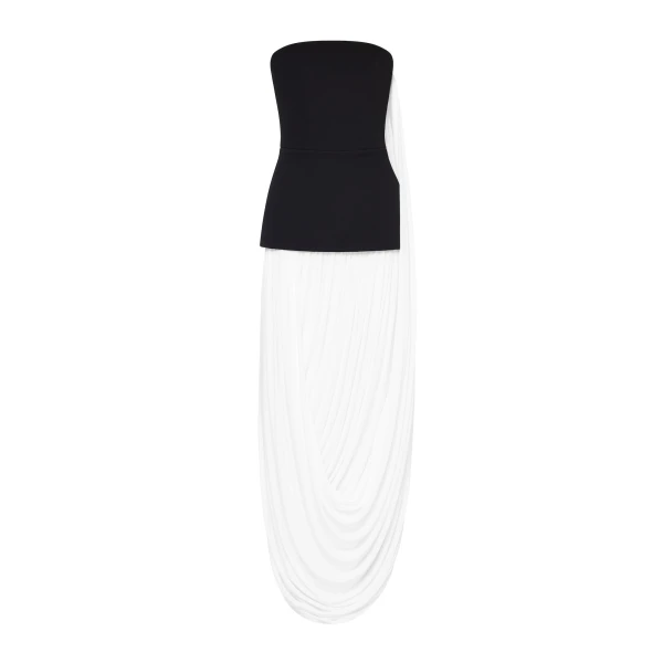 CHATS by C.Dam Shirley Dress in Black and White | Maxi Dresses | Coveti