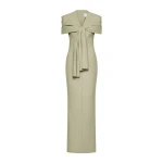 CHATS by C.Dam Sophie Dress in Sage Olive
