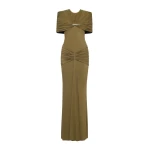 CHATS by C.Dam Virginia Dress in Brown Moss | Maxi Dresses | Coveti