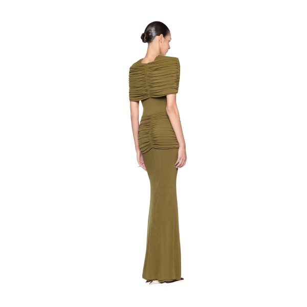 CHATS by C.Dam Virginia Dress in Brown Moss | Maxi Dresses | Coveti