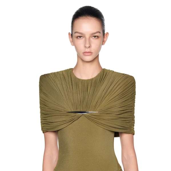 CHATS by C.Dam Virginia Dress in Brown Moss | Maxi Dresses | Coveti
