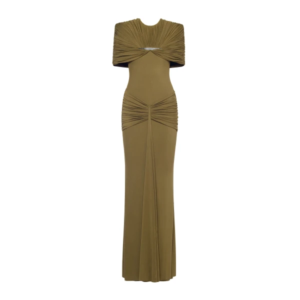 CHATS by C.Dam Virginia Dress in Brown Moss | Maxi Dresses | Coveti