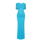CHATS by C.Dam Virginia Dress in Cerulean Blue | Maxi Dresses | Coveti