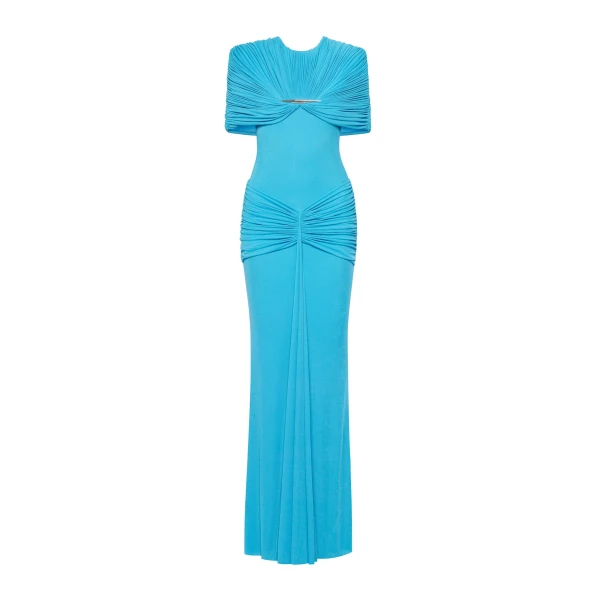 CHATS by C.Dam Virginia Dress in Cerulean Blue | Maxi Dresses | Coveti