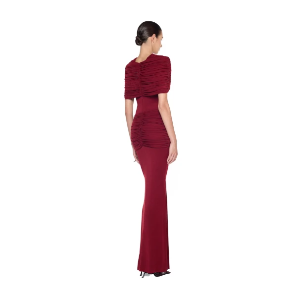 CHATS by C.Dam Virginia Dress in Maroon | Maxi Dresses | Coveti