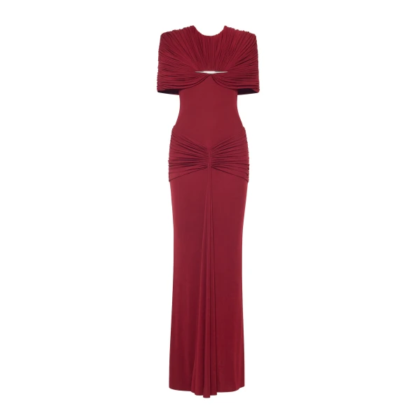 Virginia Dress in Maroon
